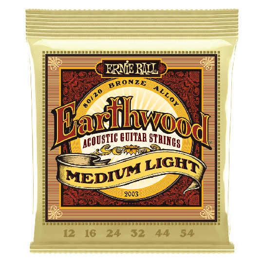 Ernie Ball Earthwood Bronze kitara jouset, akustinen Medium Light 012-054 - Ernie Ball