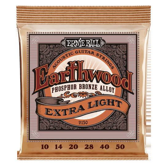 Ernie Ball Earthwood Fosforipronssikitaran jouset, akustinen kitara Extra Light 010-050 - Ernie Ball