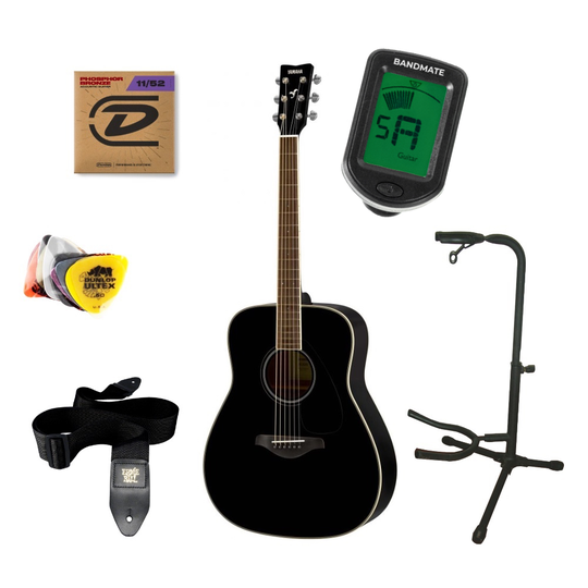 Yamaha FG820 BLII - musta - Aloituspakkaus