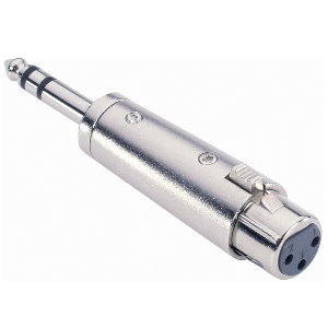 Sovitin Audio liitin 6,3 mm Jack Stereo uros XLR naaras - Adam Hall