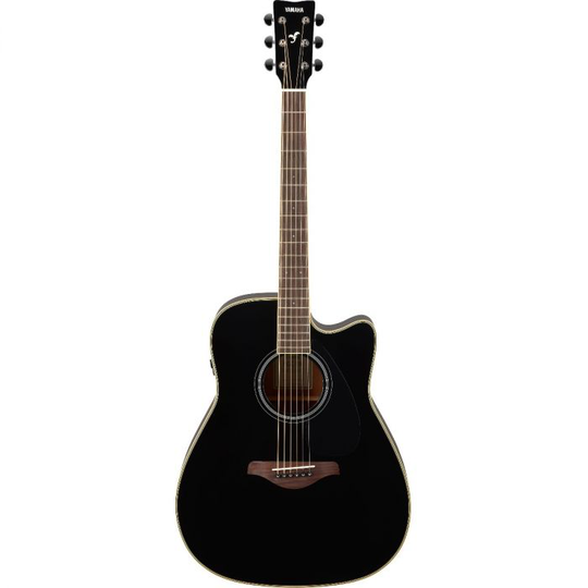Yamaha FGC-TA TransAcoustic Western kitara - Musta