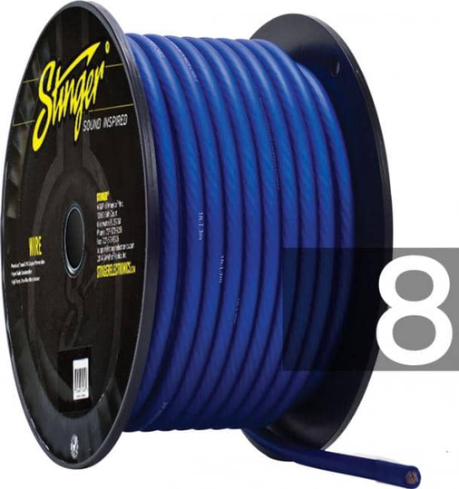 Stinger 8mm² virtakaapeli, sininen