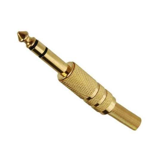 KaCsa 6.3mm TRS-plugi AP-324G, kpl
