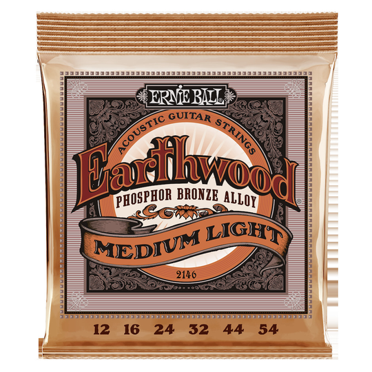Ernie Ball Earthwood Fosforipronssikitaran jouset, akustinen kitara Medium Light 012-054 - Ernie Ball
