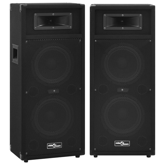 vidaXL Passiiviset Hifi-lavakaiuttimet 2 kpl 1000 W musta